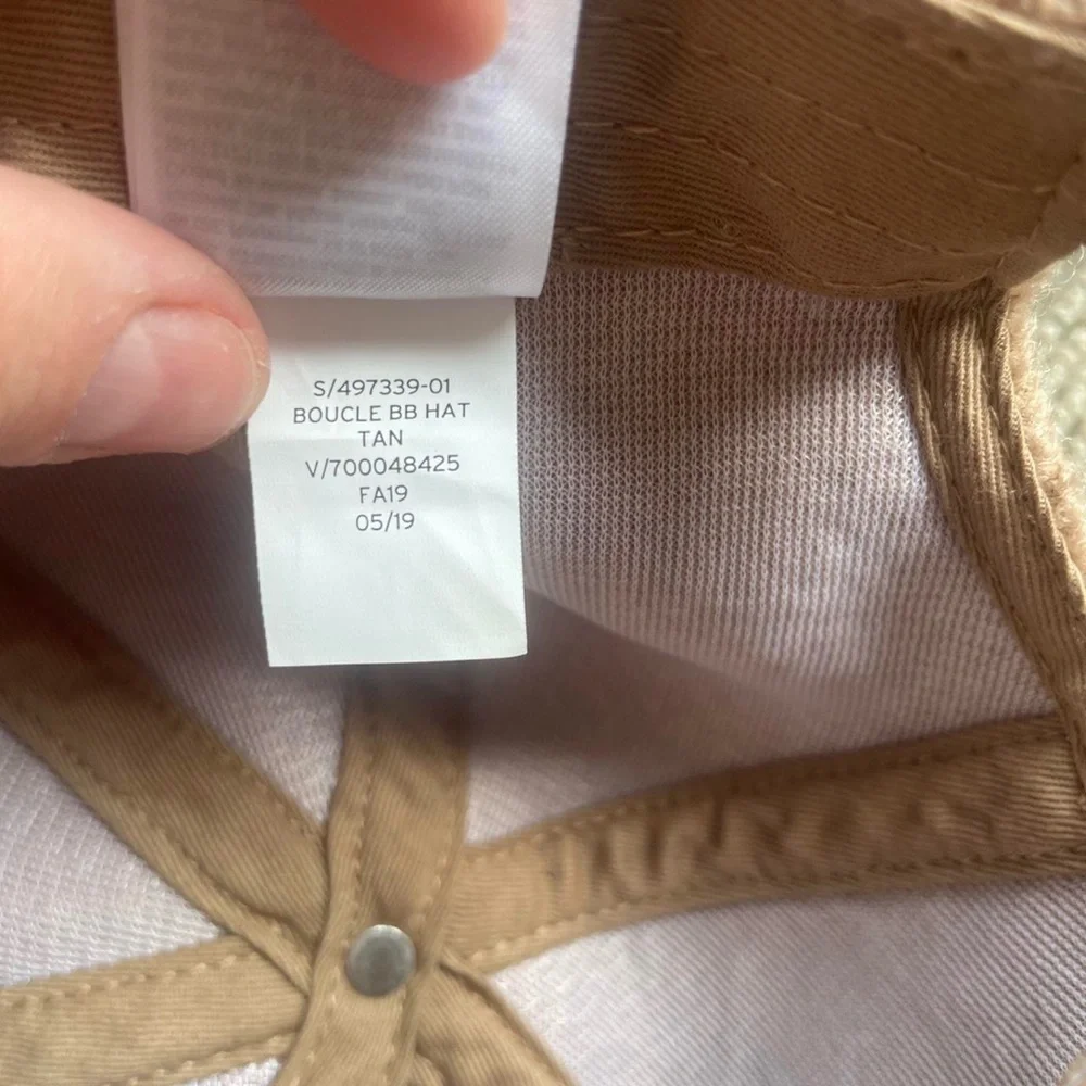Gap‎ Sherpa Hat Wool Blend Baseball Cream Women's One Size